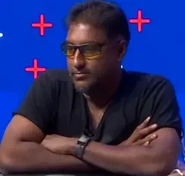 Vinny Lingham seated playing high stakes cash game poker on No Gamble No Future.