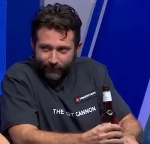 Joe Stapleton seated playing high stakes cash game poker on No Gamble No Future