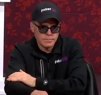 Cary Katz, founder of PokerGO, seated playing high stakes cash game poker on High Stakes Poker.