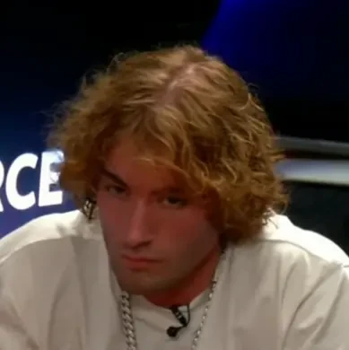 Harry seated playing high stakes cash game poker on the Bally Live Poker livestream.