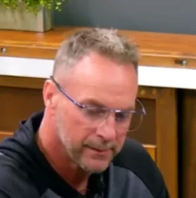 JB seated playing mid-stakes cash game poker on the Poker At The Lodge livestream.