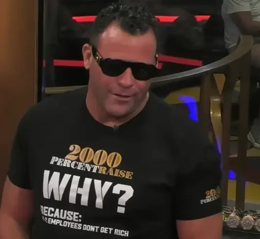 John Cerasani seated playing high stakes cash game poker on Hustler Casino Live