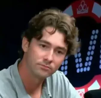 Jonathan seated playing high stakes cash game poker on the Bally Live Poker livestream.