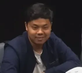 Matthew Liu seated playing cash game poker at Champions Club PokerGO livestream.