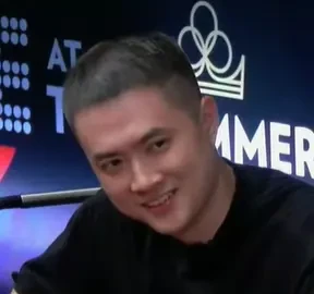 Pangding seated playing high stakes cash game poker on the Bally Live Poker livestream.