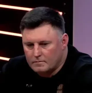 Pieter seated playing high stakes cash game poker on the Venetian Poker Live stream.