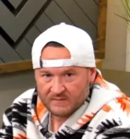 Preston Harvey seated playing low stakes cash game poker on the Poker At The Lodge livestream.