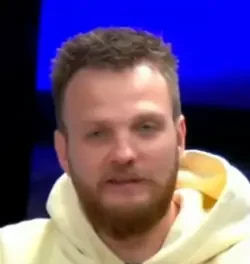 Vitaly seated playing mid-stakes cash game poker on the Bally Live Poker livestream.